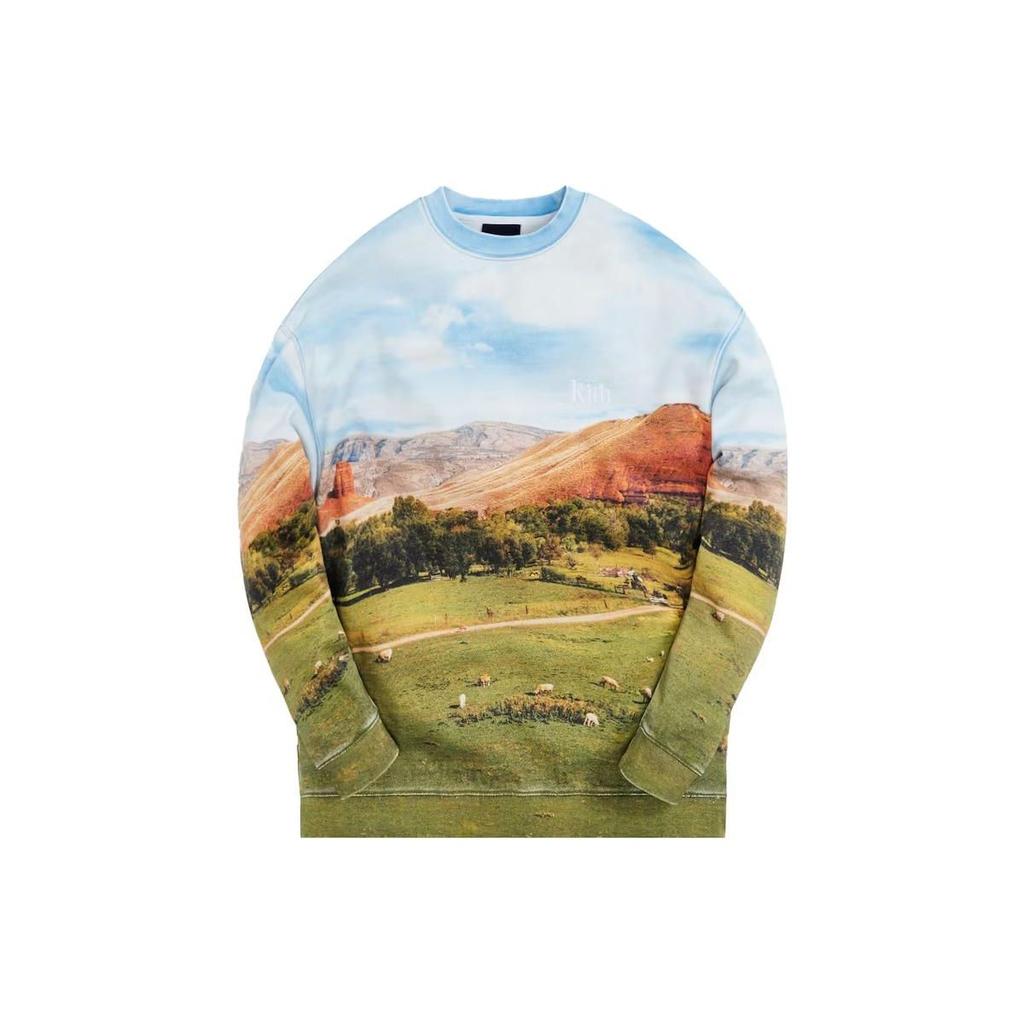 Kith Valley Crewneck Λευκές μπλούζες Unisex πολύχρωμες KHM030343-101