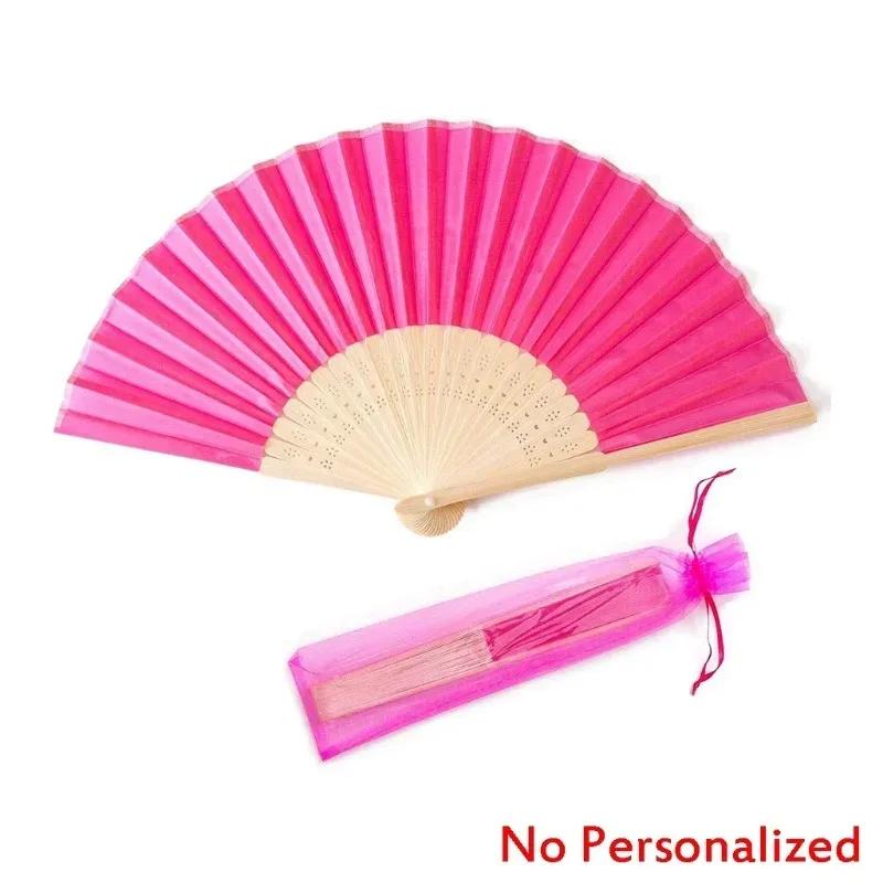 20/24/30PCS Personalized Wedding Fan,Custom Printing Handheld Folding Fans Come with Organza Bag Bridal Shower Baby Christening