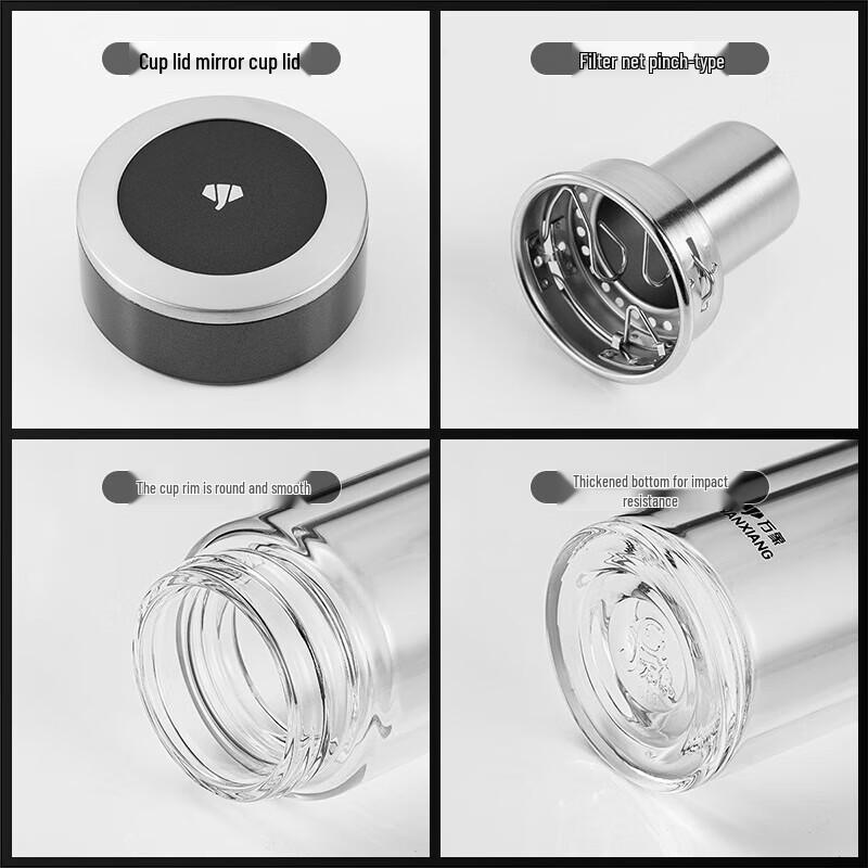 Wanda Portable Double-Layer Tea Infuser Glass Bottle
