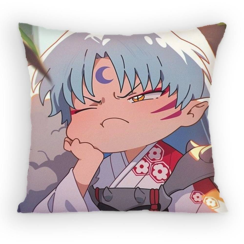 Anime Sesshoumaru Pillow Case Sofa Living Room Bedroom Headboard Backrest Cushion Square Cushion Nap Time