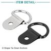 ACROPIX Fixed Anchor D Shape Universal Silver Tone Black 20pcs