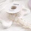 Lattice Pleated Elastic Linen Ribbon for Pre-Wedding Cake Box Wrapping - 2.5cm