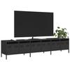 VidaXL TV Cabinet Black 202x39x43.5 Cm Cold-rolled Steel, TV Bench, Metal Furniture, Multimedia Furniture, TV Sideboard, Furniture 3307149