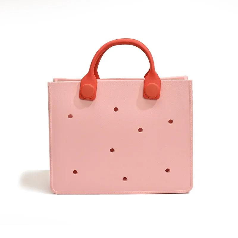 Leather women's bag monochromatic zipper women's shoulder bag beach bag waterproof bags new fashion
