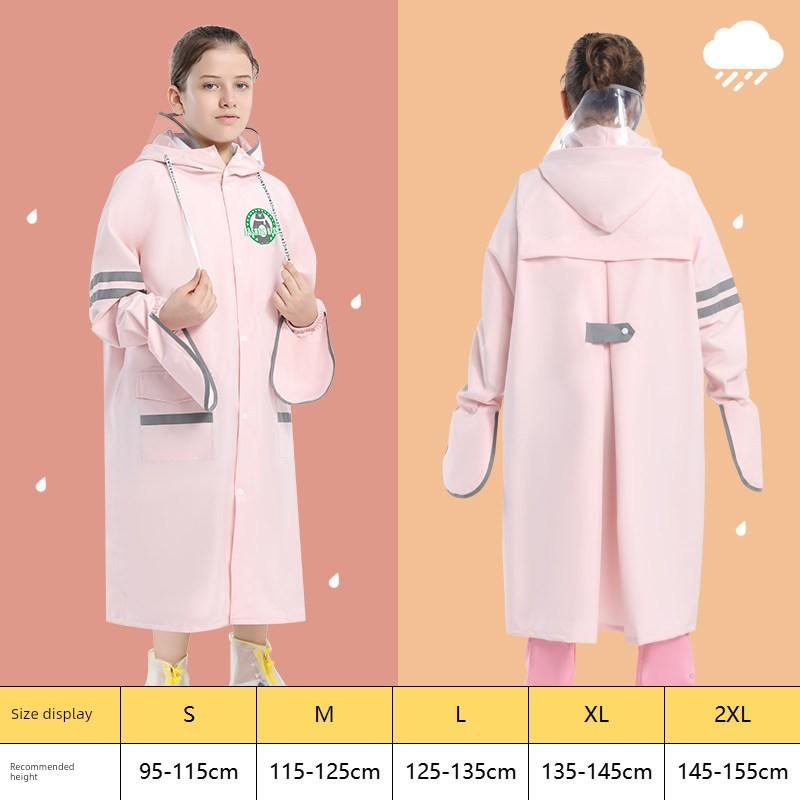 2023 New Model Children's Raincoat for Girls and Boys, Primary School Students' School Clothes with Backpack Space, Full-Body Rain Poncho for Older