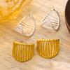 Ins Fashion Blogger Hollow Metal Earrings Female Niche Design Wide Woven