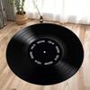 Vinyl Record Rug, Retro Music Carpet Round Non-Slip, Classic LP Design Mat for Living Room Children's Room Playroom