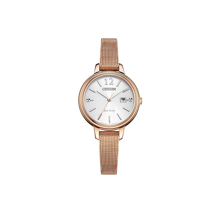 

CITIZEN Ecology Drive Collection Light Powered Quartz Movement Stainless Steel Strap Watch EW2447-89A White