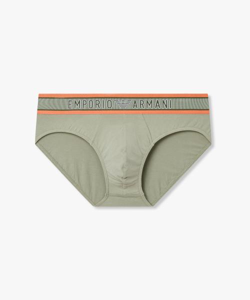 

[Emporio Armani Underwear] Мужские Трусы-слипы с Контрастной Отделкой и Большим Логотипом Камуфляжный Зеленый 0816111020 [Отправка из Кореи] 100% Оригинал Camouflage Green - S