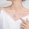 Douyin Licht Luxe Pt950 Wit Goud Dubbele Zwaan Hanger Ketting voor Vrouwen - Elegante Sleutelbeen Ketting Cadeau voor Vriendin