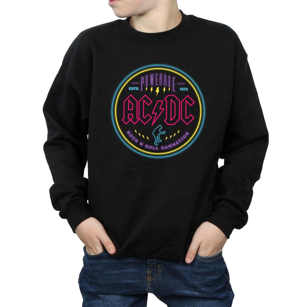 AC/DC Boys Circle Neon Sweatshirt