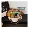 IELGY Casual Large-Capacity Canvas Bag Lightweight All-Match Commuter Shoulder Simple Portable Tote Bag