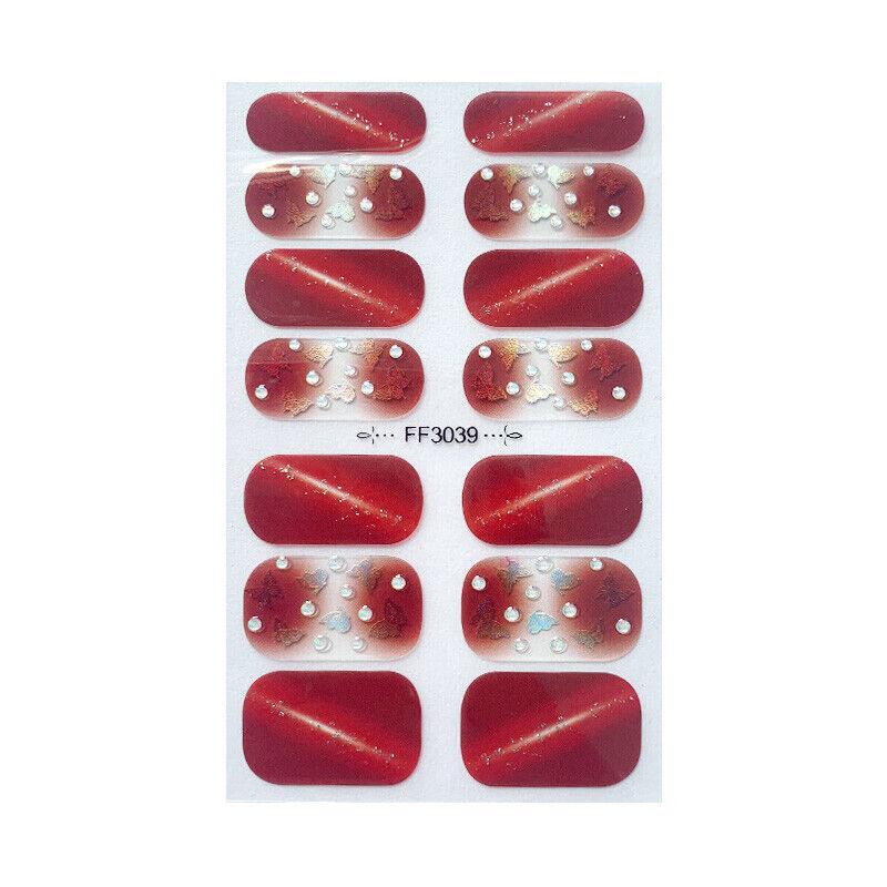 3D Butterfly Nail Sticker Full Wraps Foils Waterproof Nail Polish Decals DIY AU