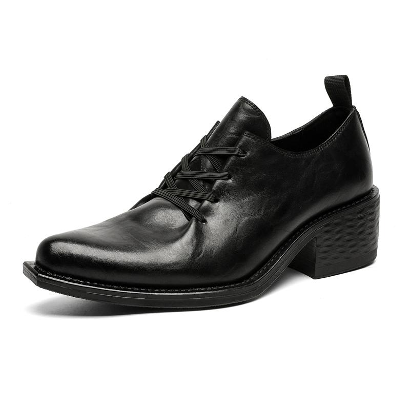 Fashion Leather Shoes For Man Platform Genuine Leather Big Size Shoes High Quality Designer Formal Platform Casual Shoes Outdoor