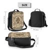 Vintage Fleur De Lis Insulated Lunch Bags for Camping Travel Lily Flower Waterproof Thermal Cooler Lunch Box Women Children