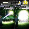 Notfall LED Taschenlampe Wasserdicht 18650 Taschenlampe Mit Seitenlicht 7 Modi Camping Angeln Laterne USB Wiederaufladbar Zoom Lampen