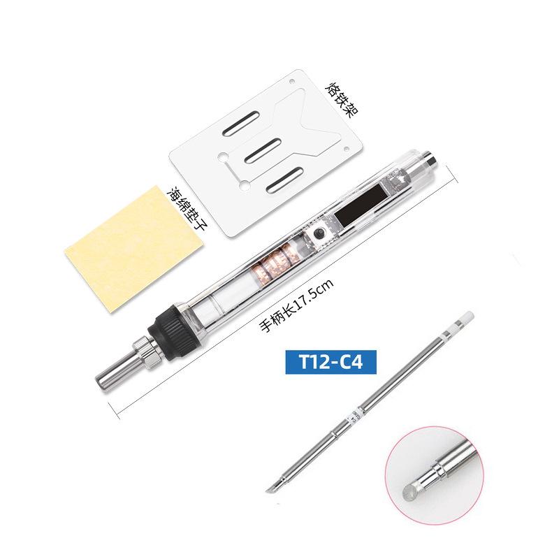 OLED T12 Mini Portable Adjustable Temperature Soldering Iron with T12 Tip