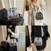 Design Splicing Fashion Drawstring Women Casual Shoulder Bag For Use Daily