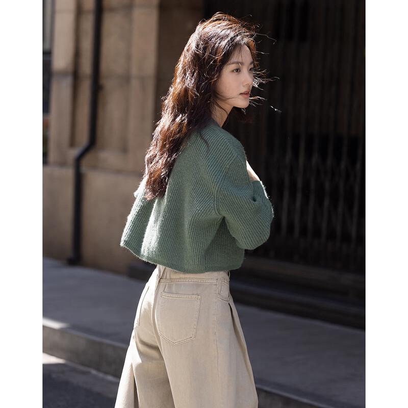 Demana Women's Soft Knit Zipper Cardigan