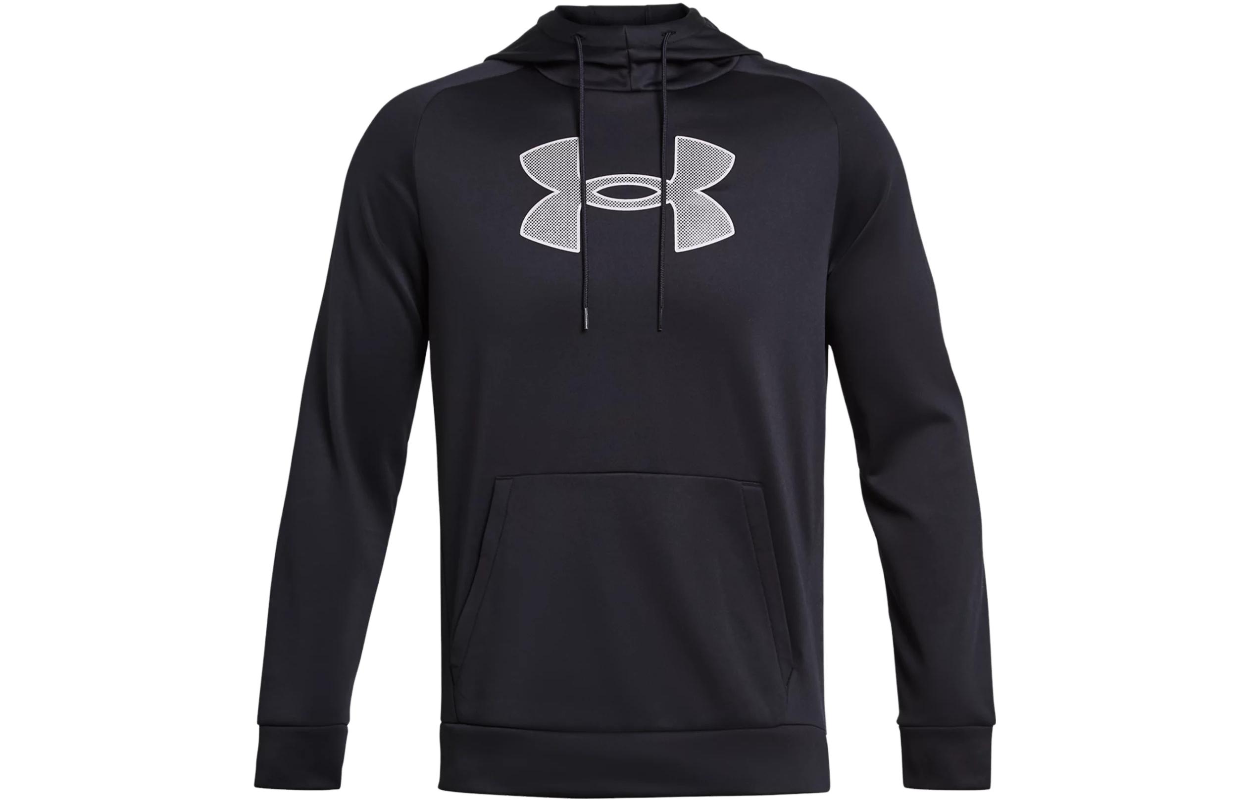 Under Armour Fleece Sweatshirts Men s Black Hooded Moderate Regular 1379854-001 LG
