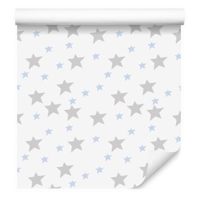 Gray and Blue Stars Wallpaper for Living Room and Bedroom 50x1000
