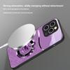 Crystal Purple Apple For iPhone 16 E 15 14 13 Plus 12 mini 11 Pro Max XR Xs Max 16E X 7 8 Plus 2022 Magsafe Glass Phone Case