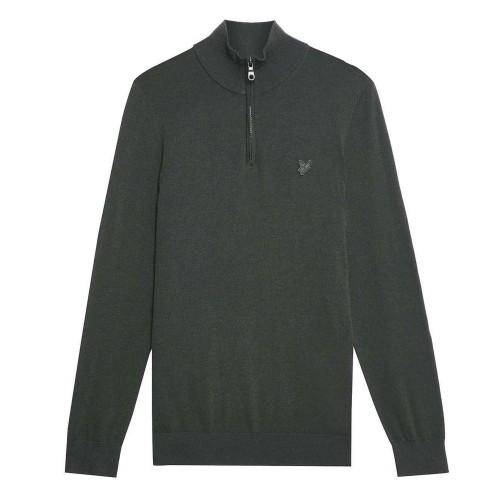 Lyle & Scott Mens Eagle Merino Tonal Quarter Zip Jumper