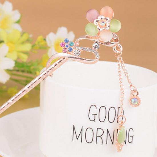 Women's 2026 Spring/Summer Chinese Tassel Alloy Hairpin - Qipao Hair Accessories