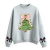 Women's Fashion Casual Round Neck Long Sleeve Christmas Printed Sweatshirt