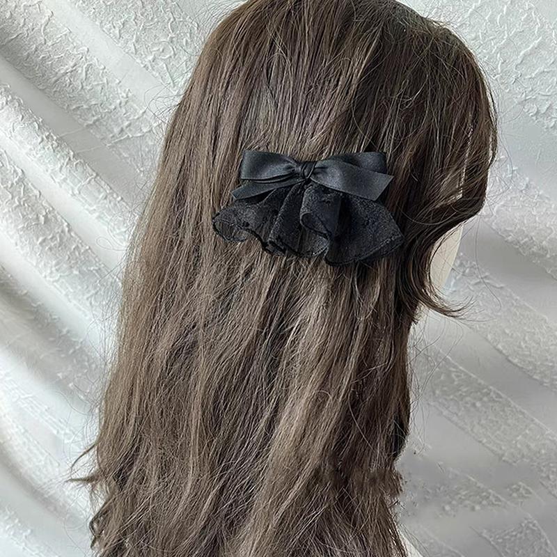 2Pcs  Bow Hair Clips For Women Vintage Bowknot Side Hairpin Cute Girls Barrettes Headdress Hair Accessories