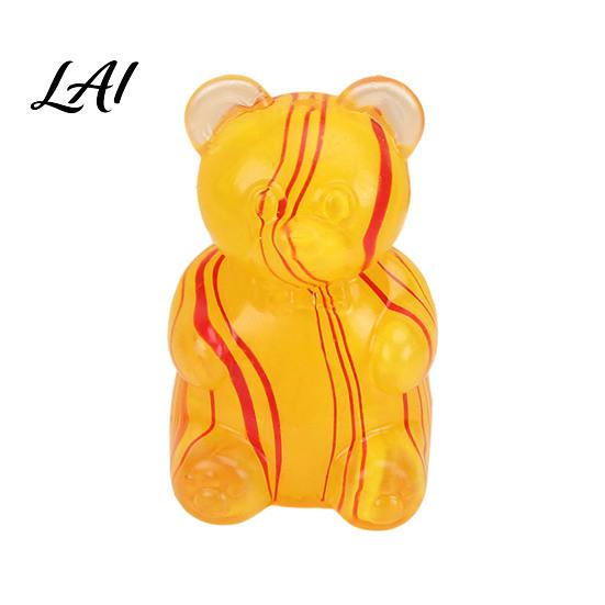Soft Pinch Toy for Tactile Stimulation Cute Bear Squeeze Toy Portable TPR Decompression Handheld Fidgets Stress Relief Maltose Texture Sensory Fidget