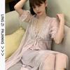 Pajamas Women's Summer Thin Ice and Snow Silk High-end Fairy Loungewear Spring and Autumn Sexy Lace Suspender Nightgown Nightgown