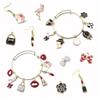 31-Piece Red Sheep Drip Oil Alloy Charms Set for DIY Earrings & Pendants