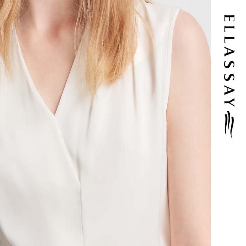 ELLASSAY Women's Pleated Sleeveless Blouse