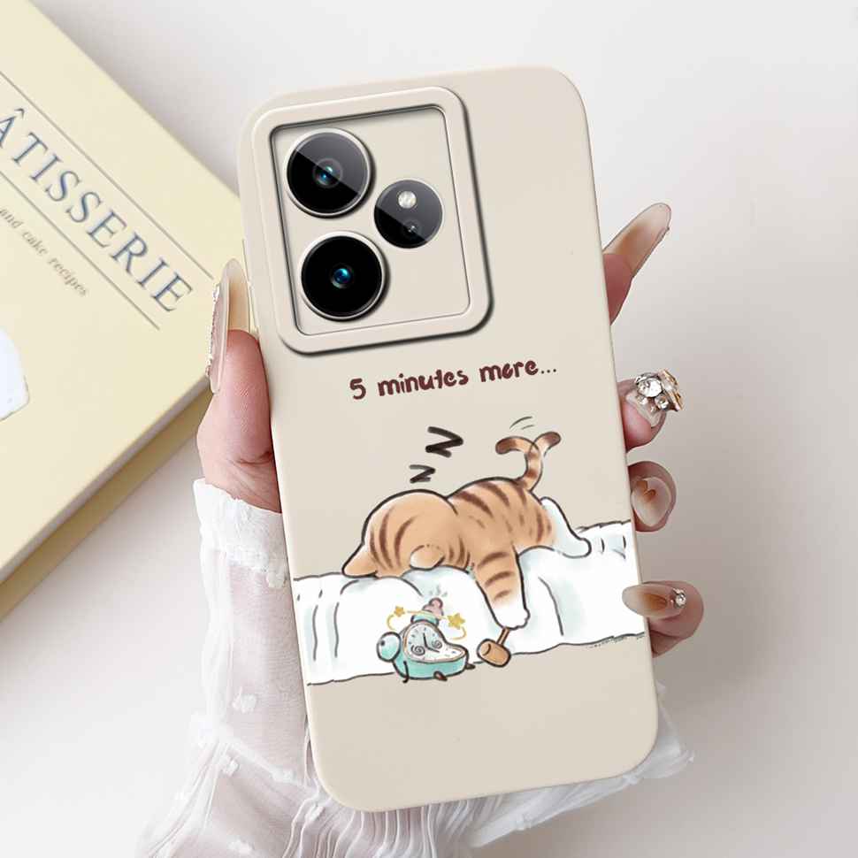 For Realme GT 7 5G 6.78" Case RMX5061 Cartoon Panda New Flower Collection Soft Silicon Cover For Oppo Realme GT7 5G Phone Shell