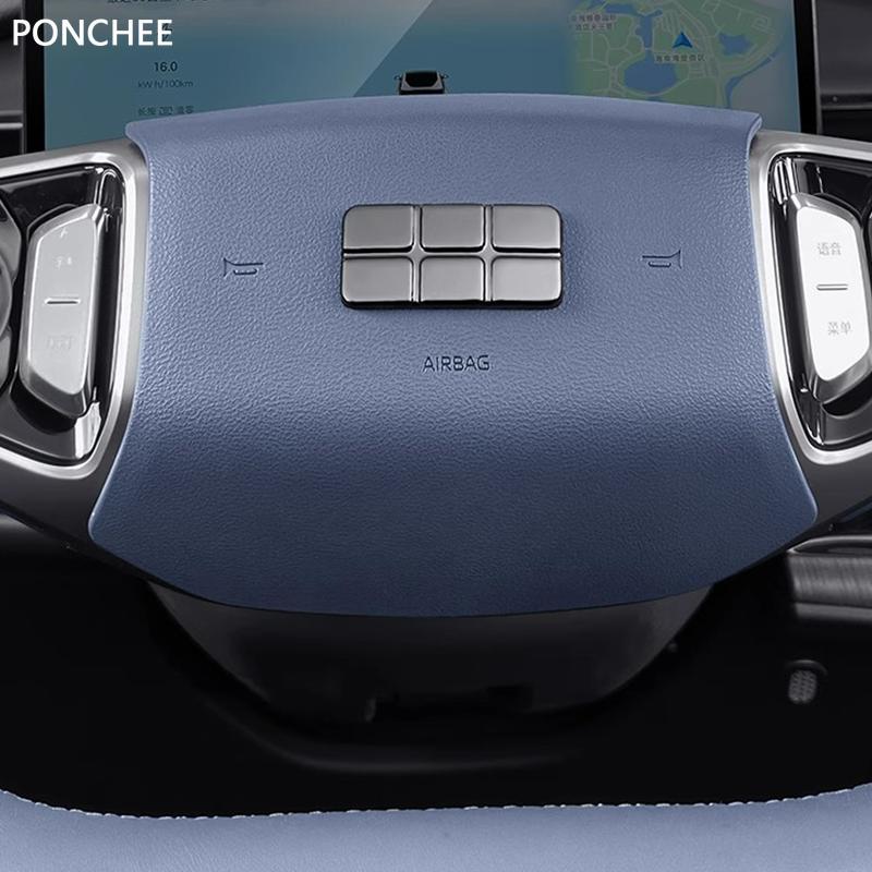 For Geely EX5 Galaxy E5 2024-2025 Steering Wheel Logo Black Paste Interior Protective Decorative Patches Automobile Supplies