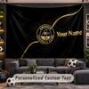 Aberdeen FC Personalized Tapestry Support Custom Name, Wall Art Home Decoration