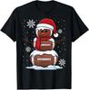 Merry Christmas Football Snowman Holiday Sports Unisex T-Shirt