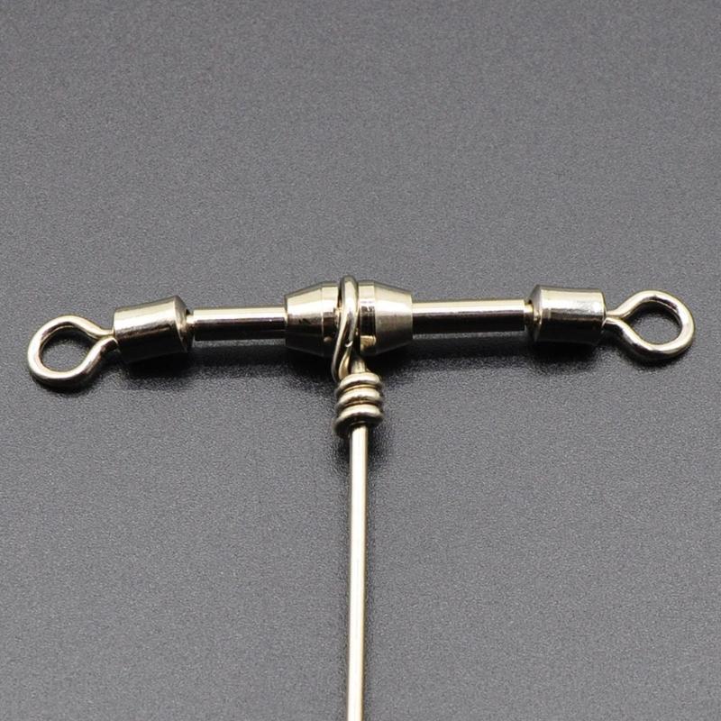 10Pcs High Strength Rolling Round Bearing Snap Fishing Barrels Swivels with Locking Snap Fishing Baits Connectors Clip