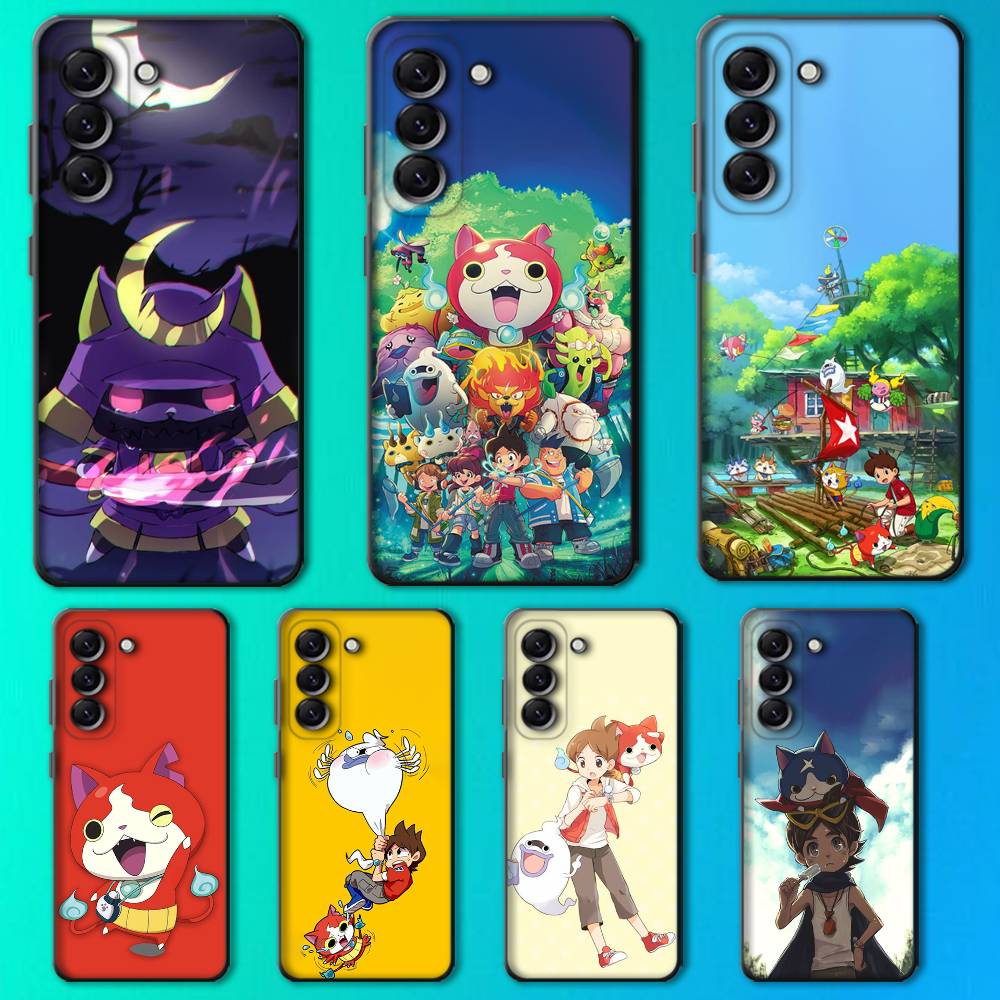 Yo-kai Watch Anime Phone Case For Samsung Galaxy A13,A21s,A22,A31,A32,A52,A53,A71,A80,Soft Black Shell