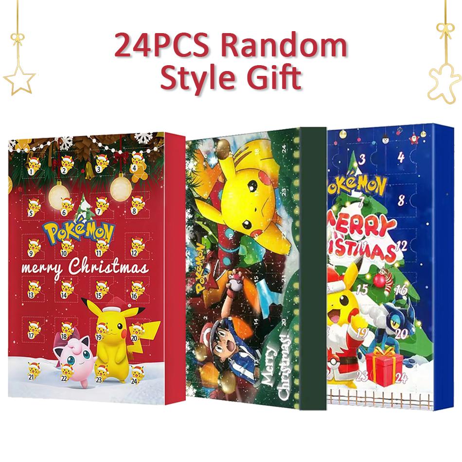 24 Stück Set Pokemon Figur Weihnachten Halloween Adventskalender Geschenk Kawaii Pikachu Anime Figural Action PVC Modell Kinderspielzeug Geschenke
