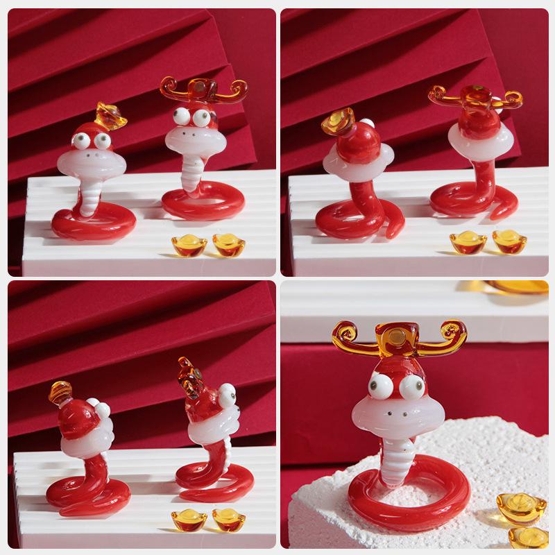 2025 Year of the Snake Glass Ornaments: Creative New Year Decorations and Gifts