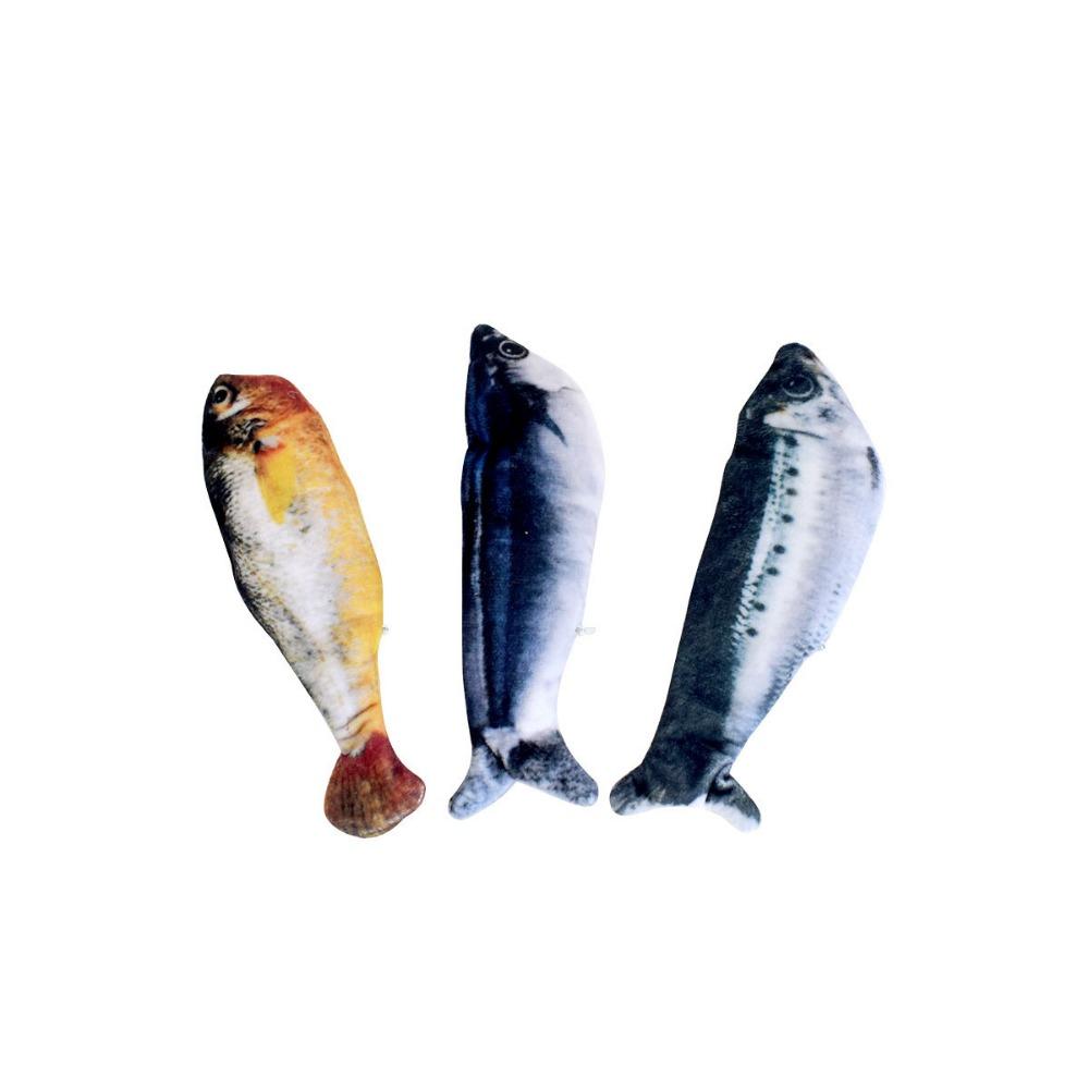 1/3Pcs Plush Interactive Cat Toy Wagging Tail Realistic Flopping Catnip Kicker Toy  Interactive Play