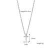 Women's Stainless Steel Cross Necklace: Simple, Versatile, and Colorfast Clavicle Chain - Perfect for Layering.