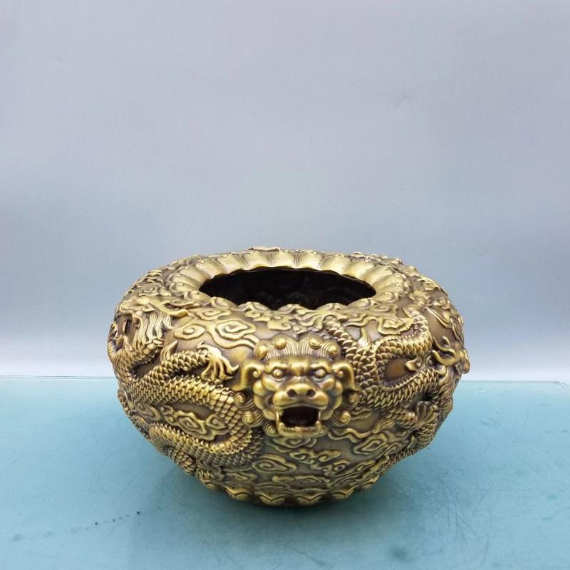 Wholesale Copper Cloud Dragon Pixiu Xianglong Jar Treasure Basin Ornament Shop Living Room Home Craft Decoration