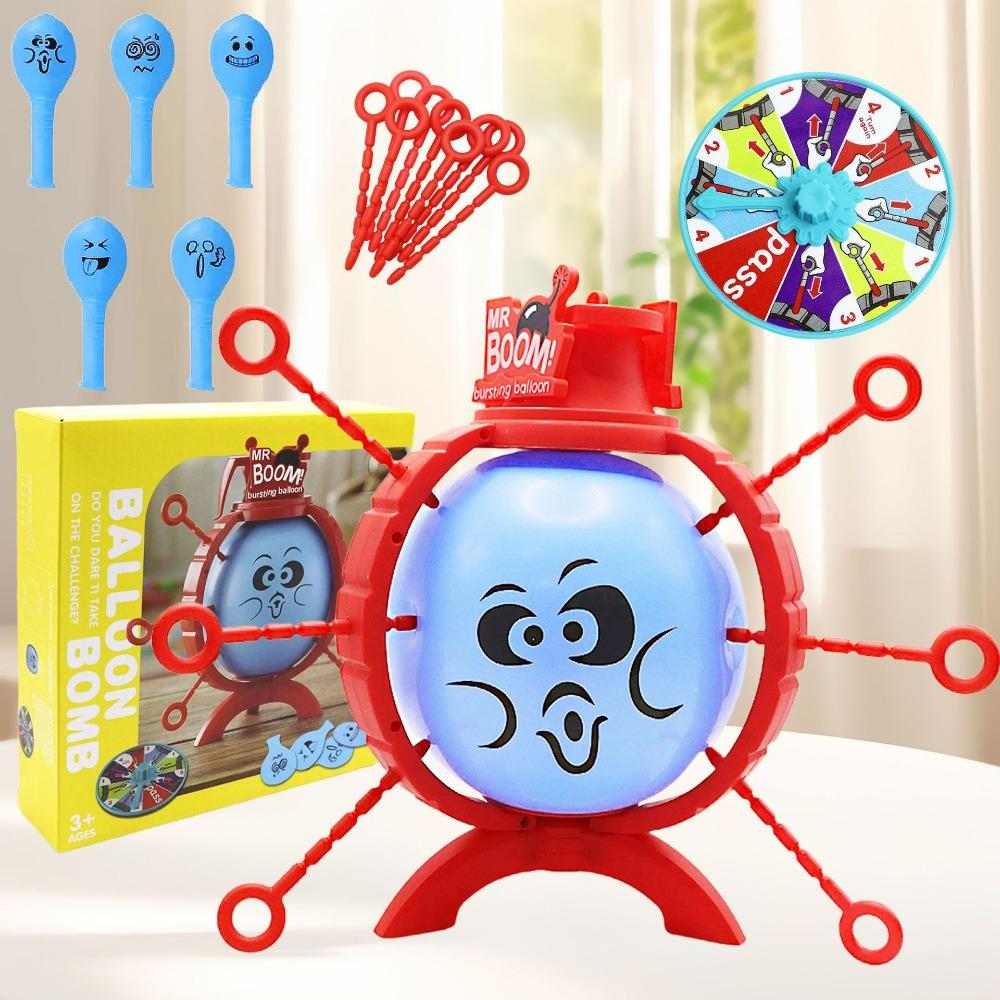 Boom Balloon Game Desktop Burst Toy Party Family Board Games Prop Prank Interactive Toys Fun Stick Round Sensory Compression Bouncy Durable Elastic