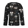 Women's Fashion Printed Long Sleeve Knitted Cardigan Button Down Jacket