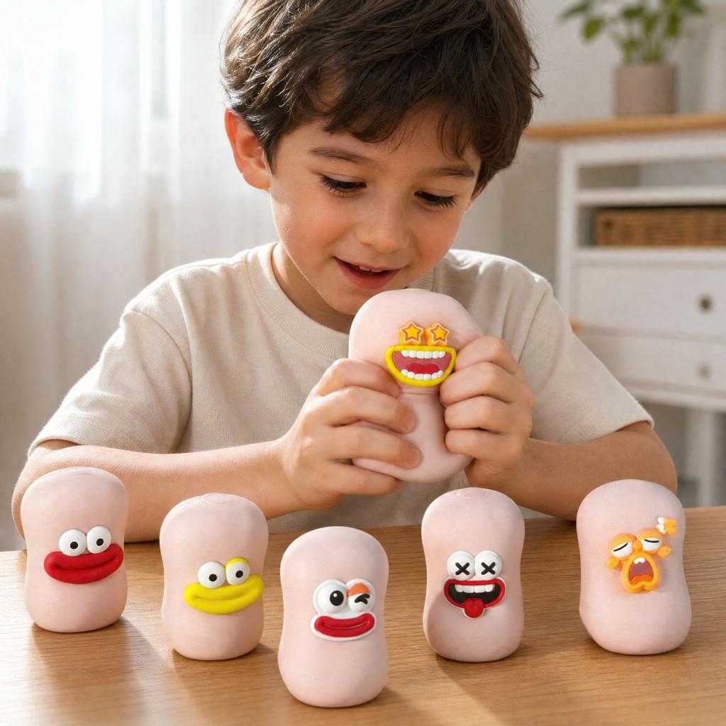 Random 6 Styles Creative Expression Toys, Slow Rising Toy for Kids and Adults