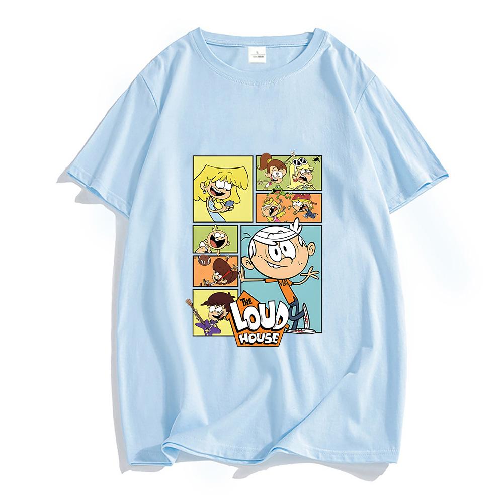 

Loud House T-shirts Cartoon Print Japanese Anime Anime Tee-shirt Short Sleeve Harajuku Kawaii Tshirt Funko Pop Cute Cotton Tees 4XL