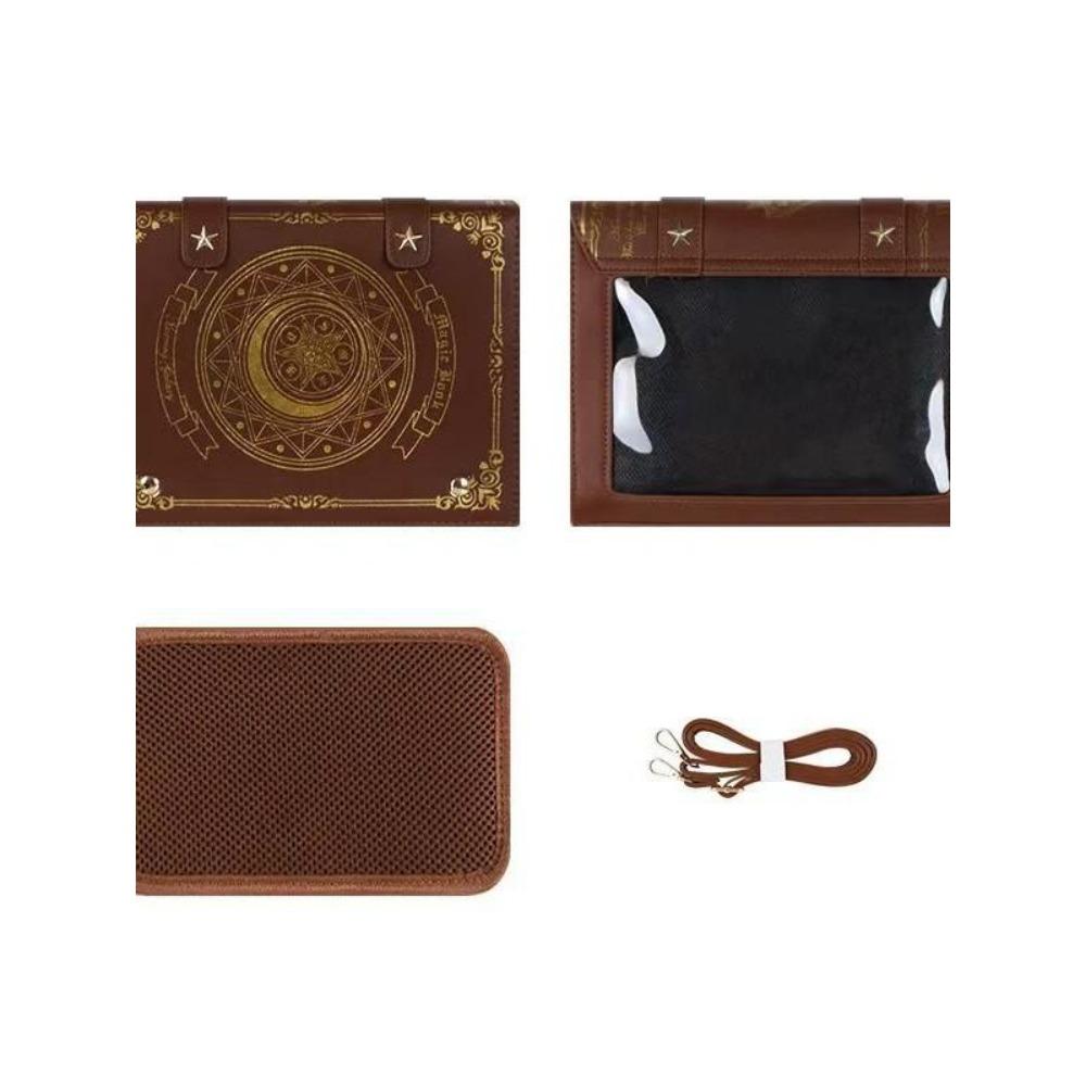 High quality bags Anime Contract Magie Boek Pijn Tas Transparant E&eacute;n Schouder Cross Body Dames Tas Grote Capaciteit Studententas bruin